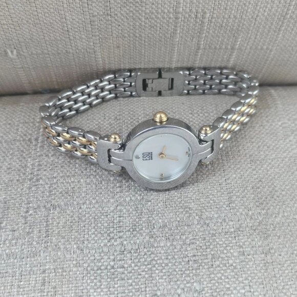 ESQ Swiss by MOVADO Ladies Wristwatch Gold/Silver Tone Analog MOP Face Watch - Picture 2 of 12